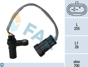 FAE 79191 - Capteur d'angle, vilebrequin droxauto.com