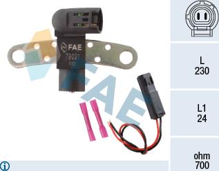 FAE 79319 - Capteur d'angle, vilebrequin droxauto.com