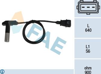 FAE 79244 - Capteur d'angle, vilebrequin droxauto.com