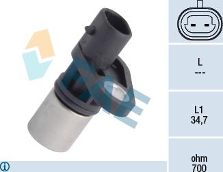 FAE 79205 - Capteur d'angle, vilebrequin droxauto.com