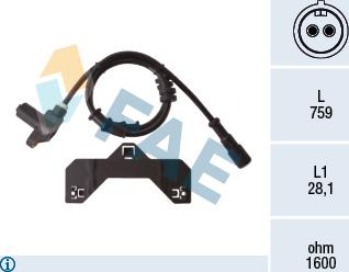 FAE 78508 - Capteur, vitesse de roue droxauto.com
