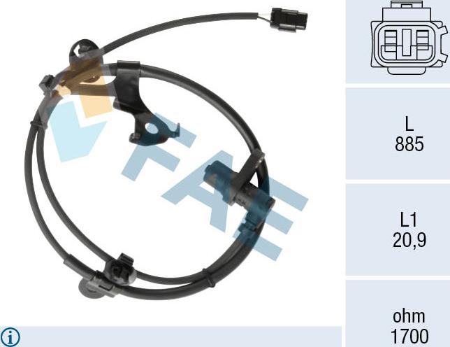 FAE 78580 - Capteur, vitesse de roue droxauto.com