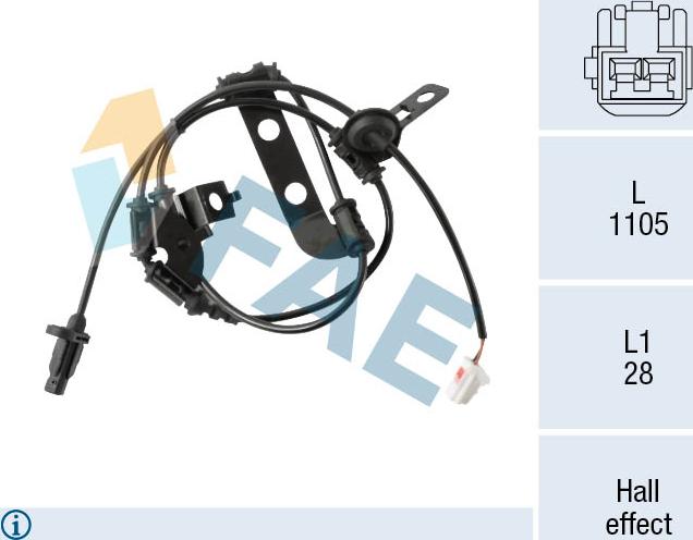 FAE 78571 - Capteur, vitesse de roue droxauto.com