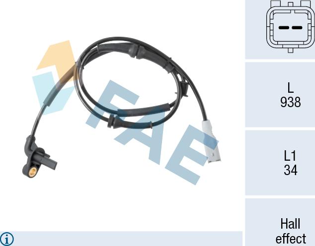 FAE 78614 - Capteur, vitesse de roue droxauto.com