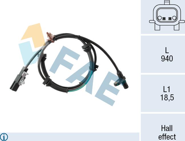 FAE 78637 - Capteur, vitesse de roue droxauto.com