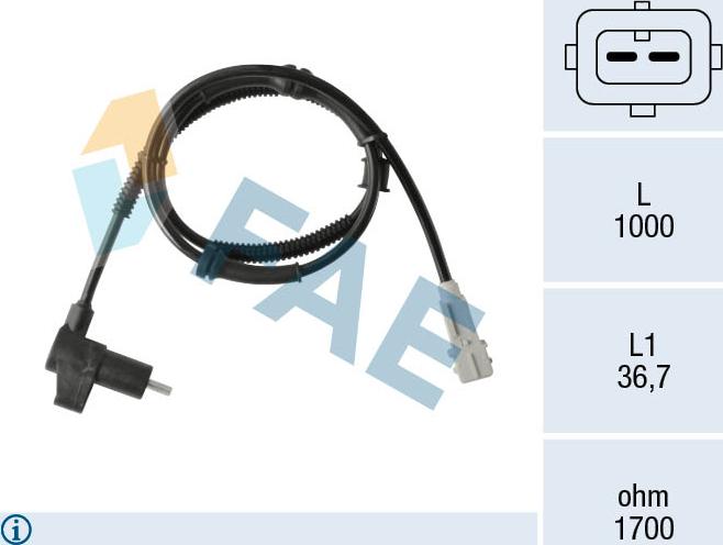 FAE 78374 - Capteur, vitesse de roue droxauto.com