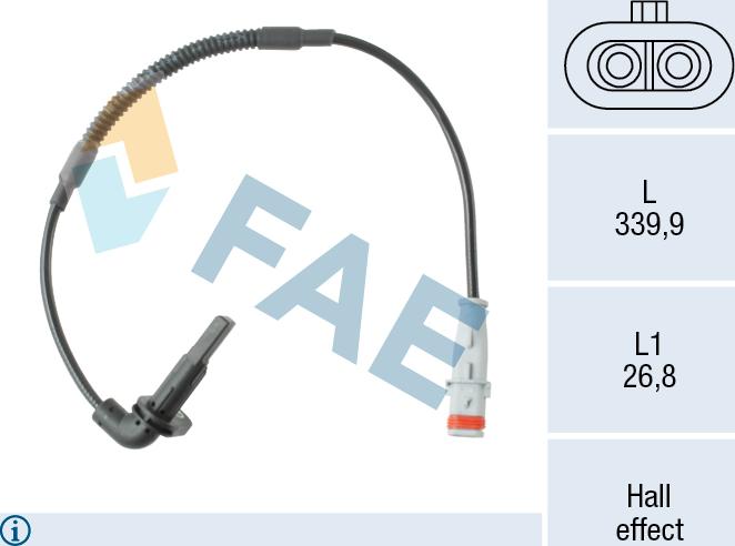 FAE 78711 - Capteur, vitesse de roue droxauto.com