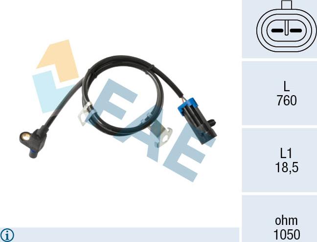 FAE 78724 - Capteur, vitesse de roue droxauto.com