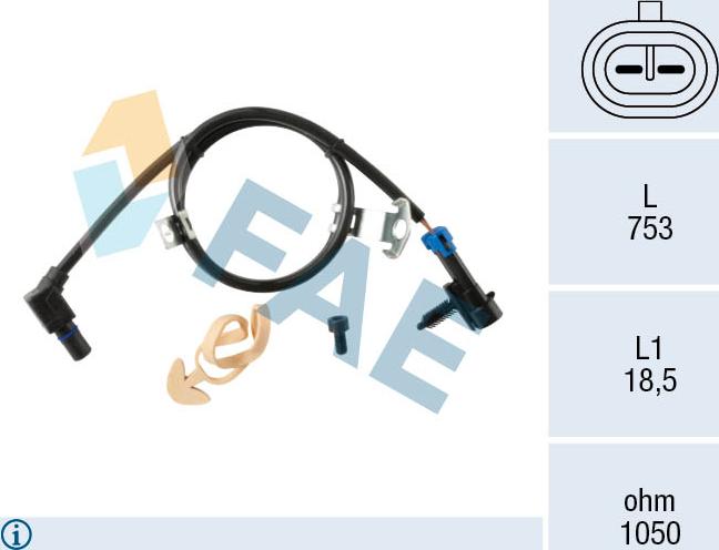 FAE 78722 - Capteur, vitesse de roue droxauto.com