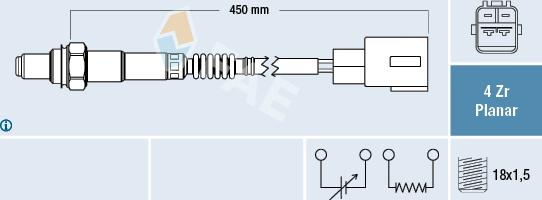 FAE 77457 - Sonde lambda droxauto.com