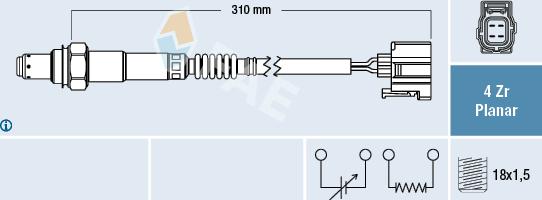FAE 77427 - Sonde lambda droxauto.com