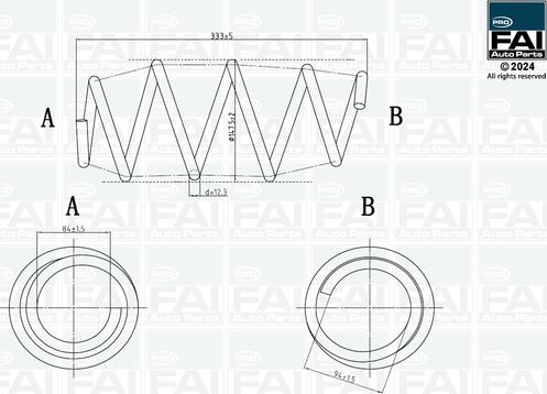 FAI AutoParts FPCS115 - Ressort de suspension droxauto.com