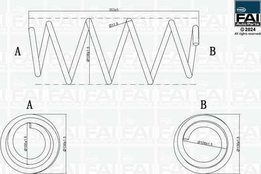 FAI AutoParts FPCS116 - Ressort de suspension droxauto.com