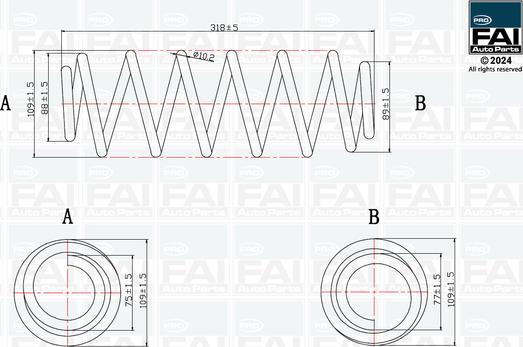 FAI AutoParts FPCS138 - Ressort de suspension droxauto.com