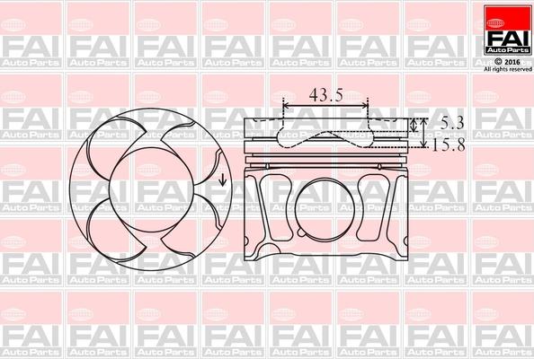 FAI AutoParts PK8-000 - Piston droxauto.com