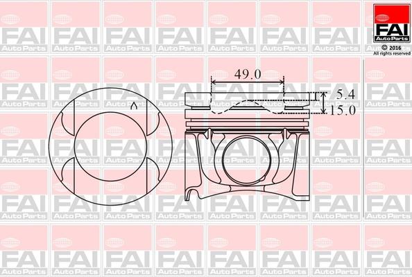 FAI AutoParts PK20-000 - Piston droxauto.com