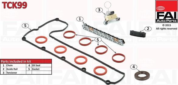 FAI AutoParts TCK99 - Kit de distribution par chaîne droxauto.com