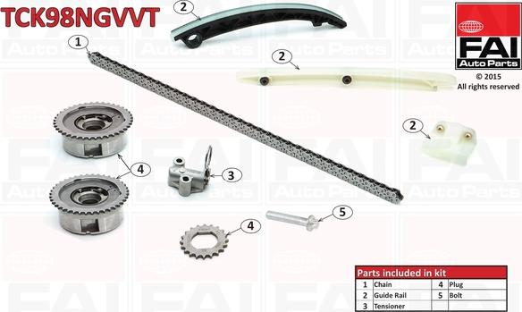 FAI AutoParts TCK98NGVVT - Kit de distribution par chaîne droxauto.com