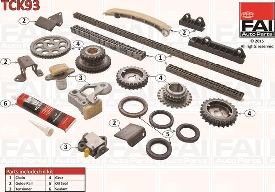 FAI AutoParts TCK93 - Kit de distribution par chaîne droxauto.com