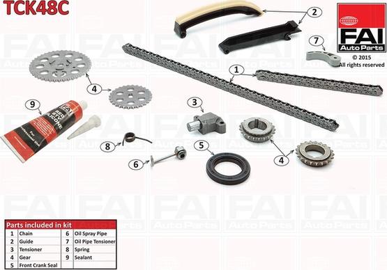 FAI AutoParts TCK48C - Kit de distribution par chaîne droxauto.com