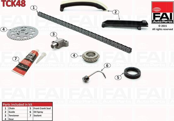 FAI AutoParts TCK48 - Kit de distribution par chaîne droxauto.com