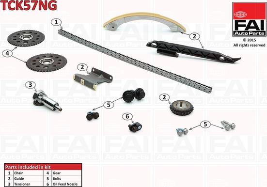 FAI AutoParts TCK57NG - Kit de distribution par chaîne droxauto.com