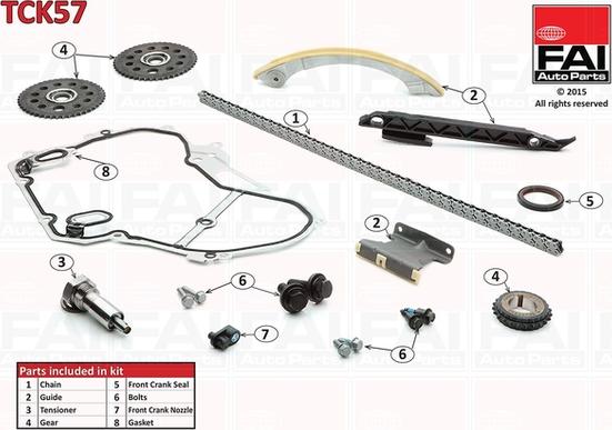 FAI AutoParts TCK57 - Kit de distribution par chaîne droxauto.com