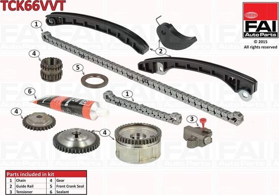 FAI AutoParts TCK66VVT - Kit de distribution par chaîne droxauto.com