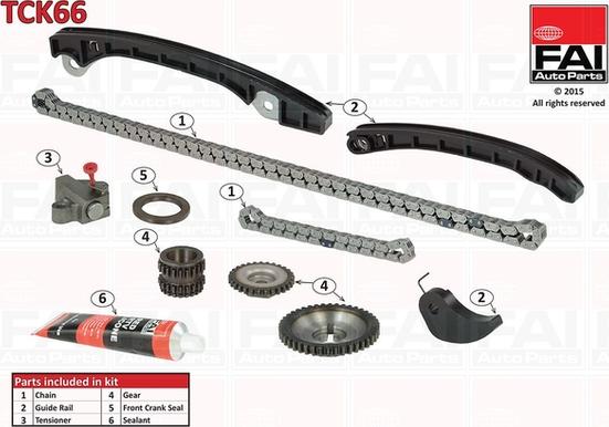 FAI AutoParts TCK66 - Kit de distribution par chaîne droxauto.com