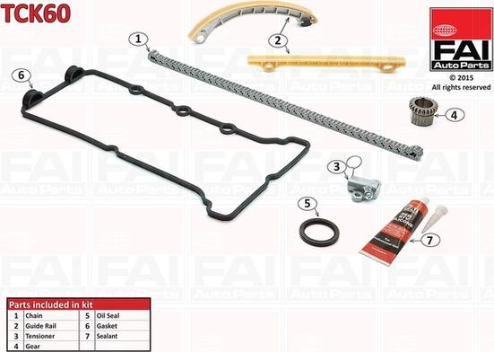 FAI AutoParts TCK60 - Kit de distribution par chaîne droxauto.com