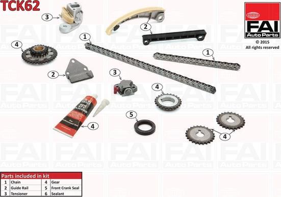 FAI AutoParts TCK62 - Kit de distribution par chaîne droxauto.com