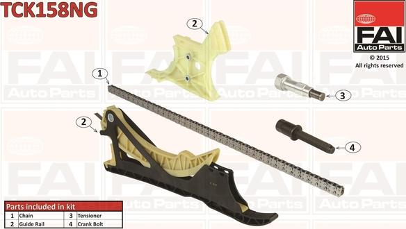 FAI AutoParts TCK158NG - Kit de distribution par chaîne droxauto.com