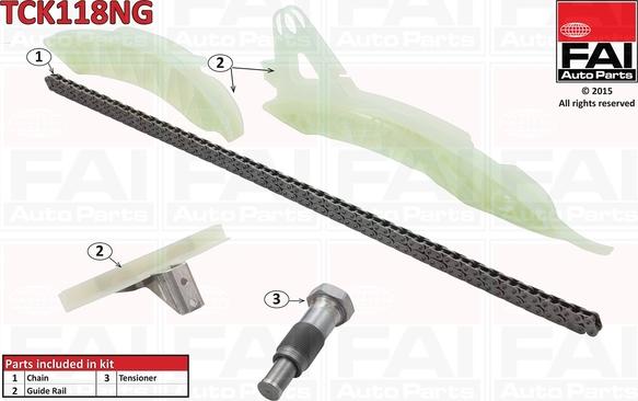 FAI AutoParts TCK118NG - Kit de distribution par chaîne droxauto.com