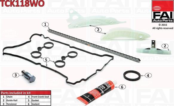 FAI AutoParts TCK118WO - Kit de distribution par chaîne droxauto.com