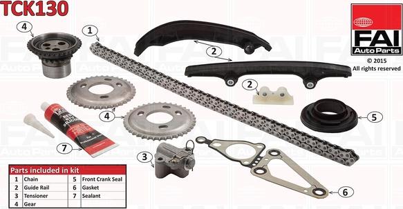 FAI AutoParts TCK130 - Kit de distribution par chaîne droxauto.com