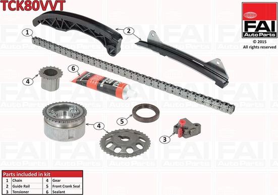 FAI AutoParts TCK80VVT - Kit de distribution par chaîne droxauto.com