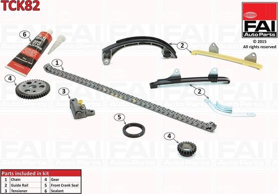 FAI AutoParts TCK82 - Kit de distribution par chaîne droxauto.com