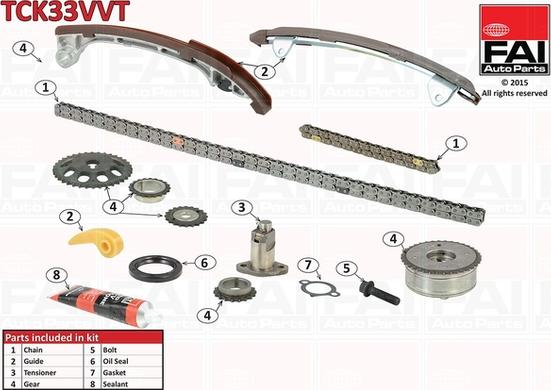 FAI AutoParts TCK33VVT - Kit de distribution par chaîne droxauto.com