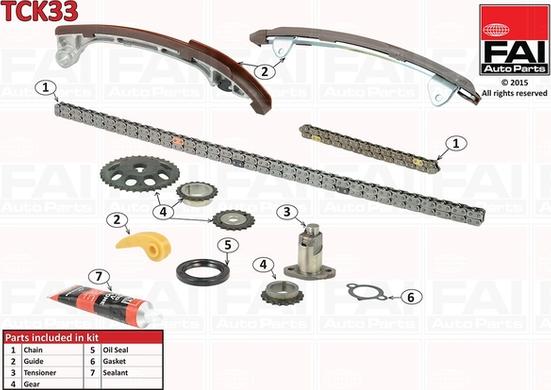 FAI AutoParts TCK33 - Kit de distribution par chaîne droxauto.com