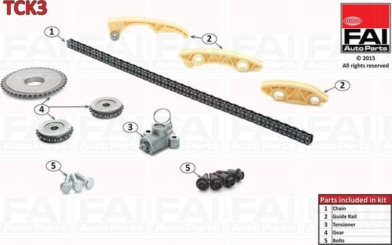 FAI AutoParts TCK3 - Kit de distribution par chaîne droxauto.com