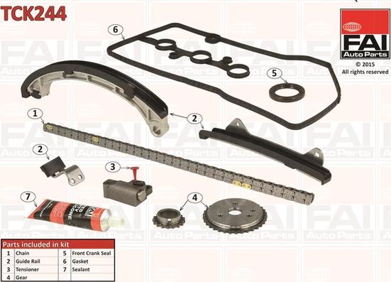 FAI AutoParts TCK244 - Kit de distribution par chaîne droxauto.com