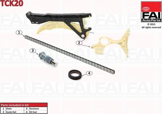 FAI AutoParts TCK20 - Kit de distribution par chaîne droxauto.com
