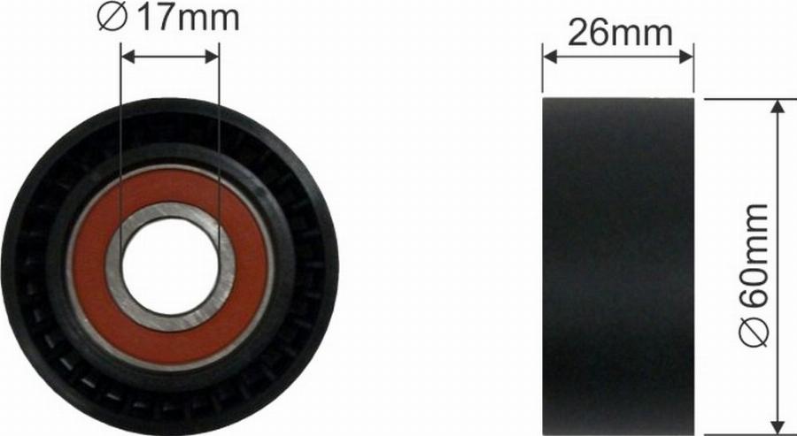 Fast FT44565 - Poulie renvoi / transmission, courroie trapézoïdale à nervures droxauto.com