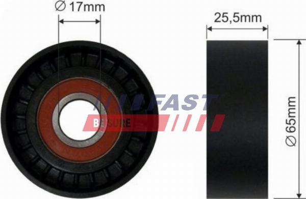 Fast FT44567 - Poulie renvoi / transmission, courroie trapézoïdale à nervures droxauto.com
