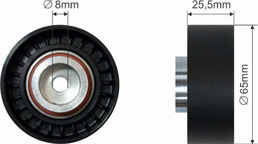 Fast FT44537 - Poulie renvoi / transmission, courroie trapézoïdale à nervures droxauto.com