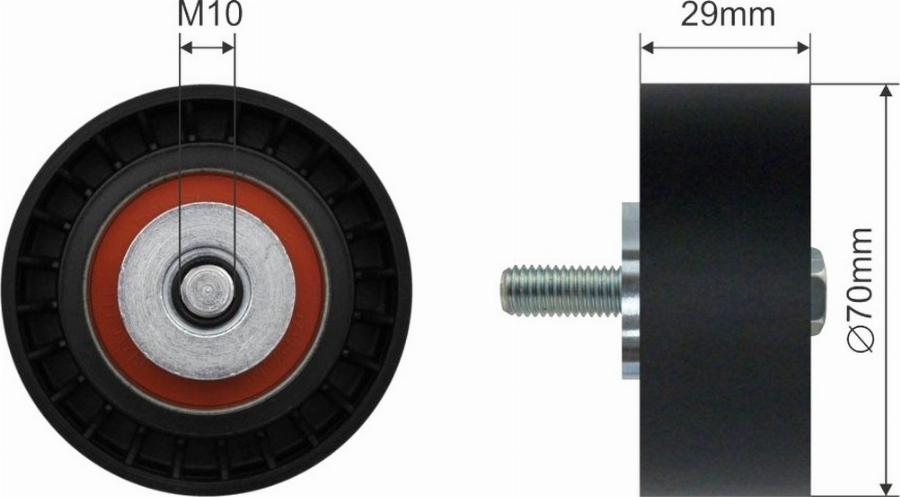 Fast FT44575 - Poulie renvoi / transmission, courroie trapézoïdale à nervures droxauto.com