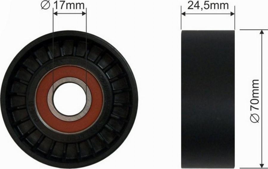 Fast FT44570 - Poulie renvoi / transmission, courroie trapézoïdale à nervures droxauto.com