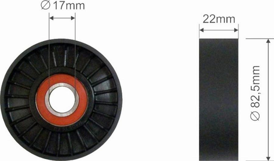 Fast FT44573 - Poulie renvoi / transmission, courroie trapézoïdale à nervures droxauto.com