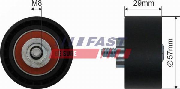 Fast FT44017 - Poulie renvoi / transmission, courroie de distribution droxauto.com