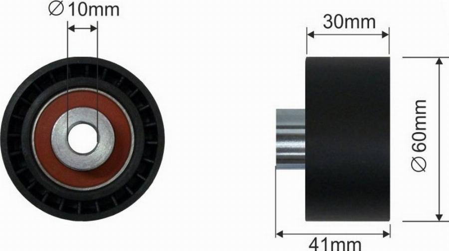 Fast FT44087 - Poulie renvoi / transmission, courroie de distribution droxauto.com